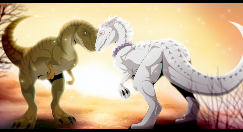 Индоминус рекс и Индораптор любовь