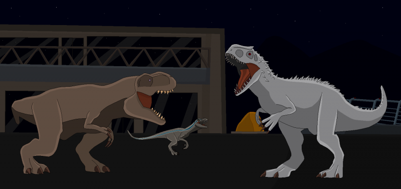 Мир Юрского периода Тираннозавр рекс против Индоминуса Рекса