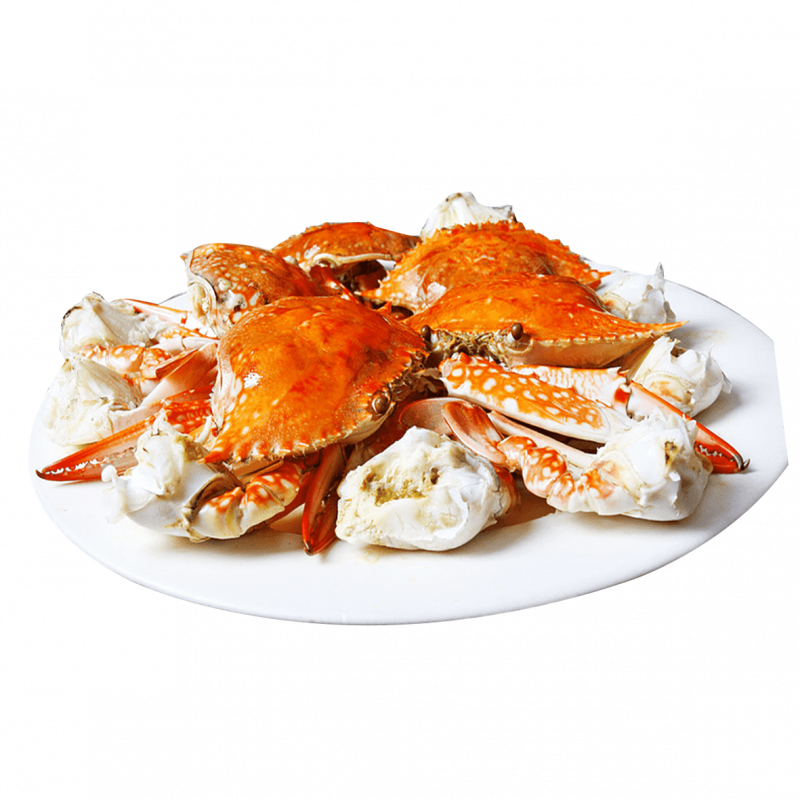 Краб на тарелке