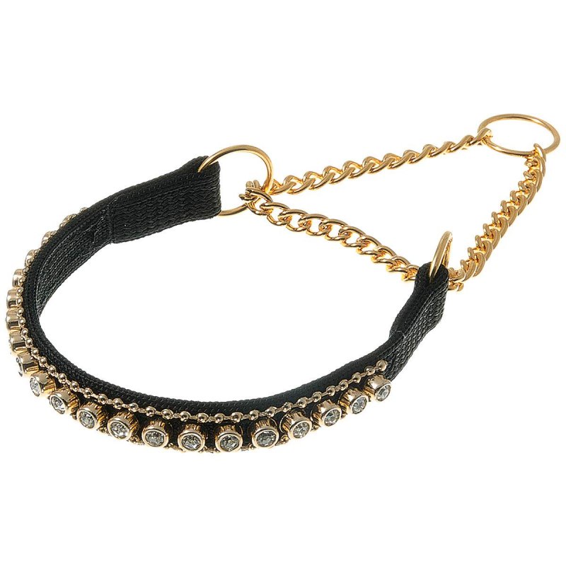 Ошейник 10мм 22-28см №10 стразы