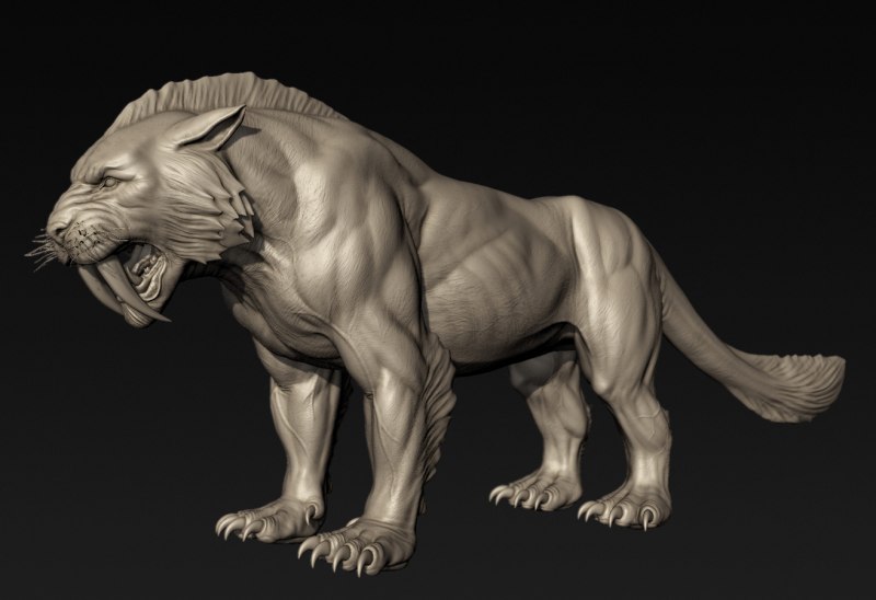 Саблезубый тигр арт