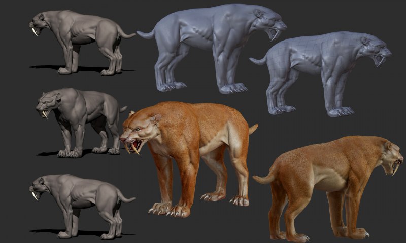 Кайнозойская Эра Саблезубый тигр