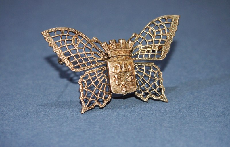 Брошь бабочка Франция 19 век