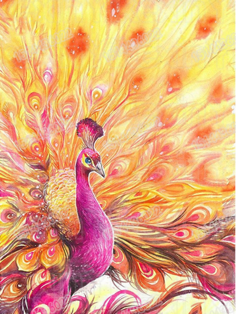 Павлин алмазная вышивка диамондс