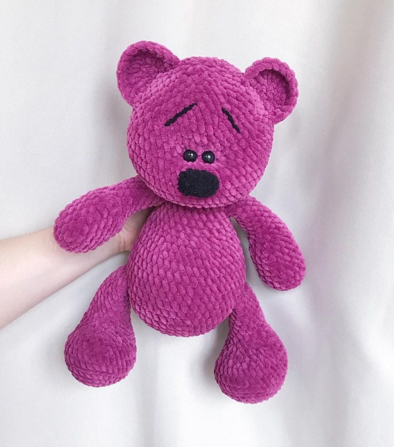 Вязаные игрушки из велюра