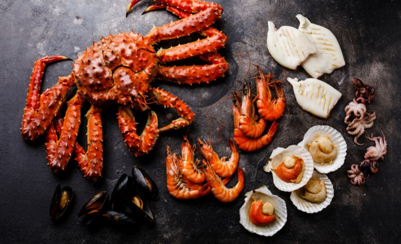 Камчатский краб и морепродукты