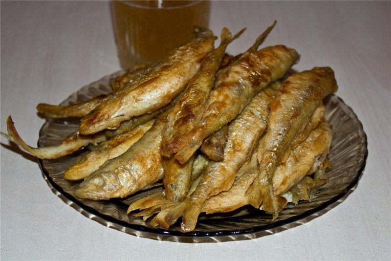 Корюшка зубатка жареная