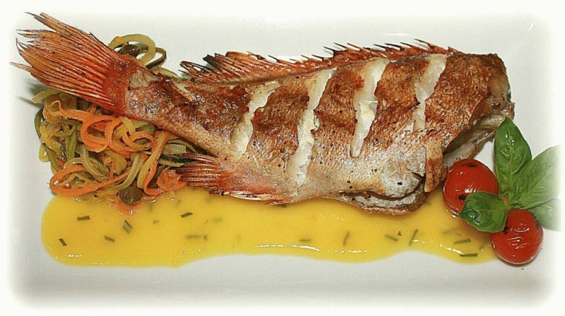 Морской окунь вкусно