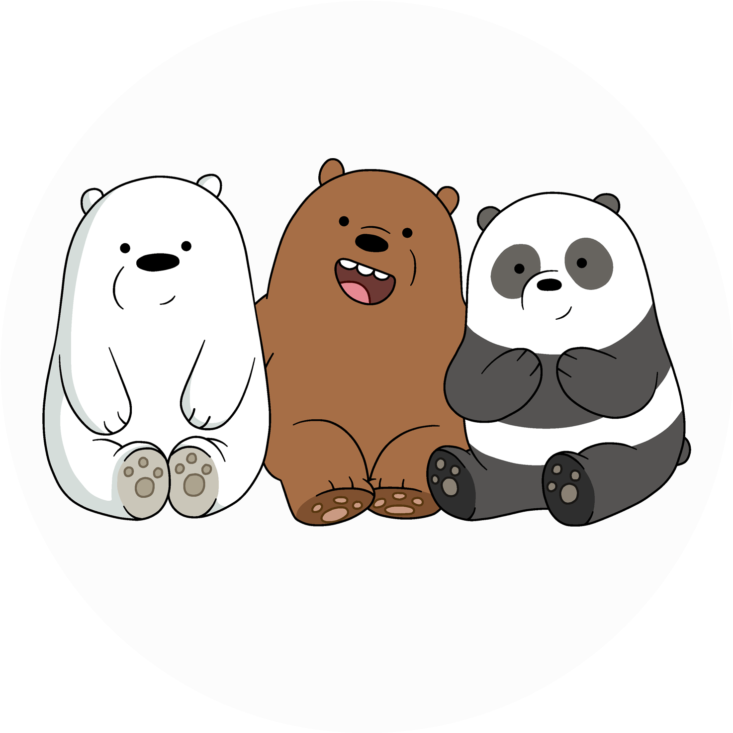 Белый бурый и панда. We bare Bears белый медведь. Три медведя белый Панда и Гризли. We bare Bears Панда.