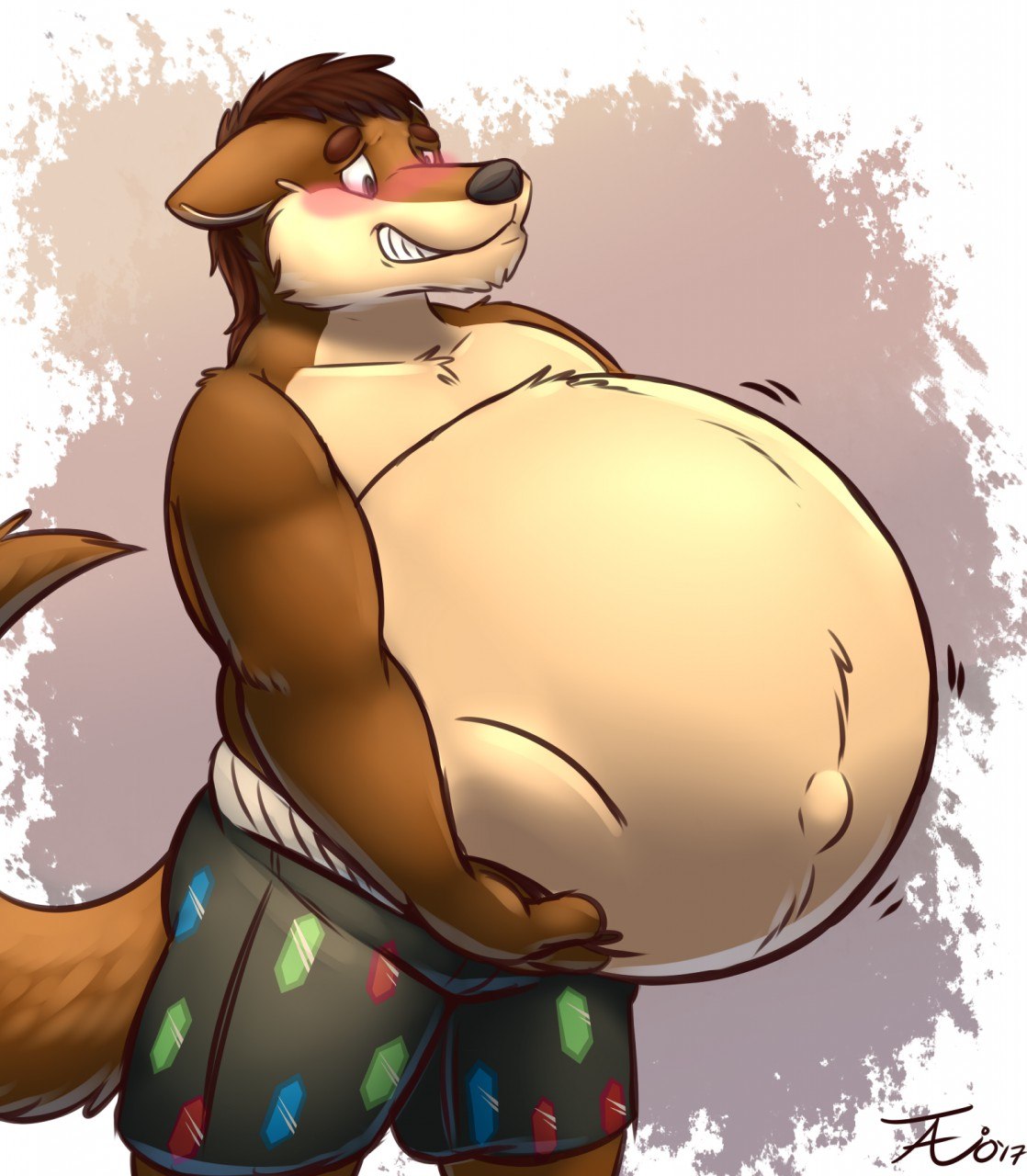 Furry big belly