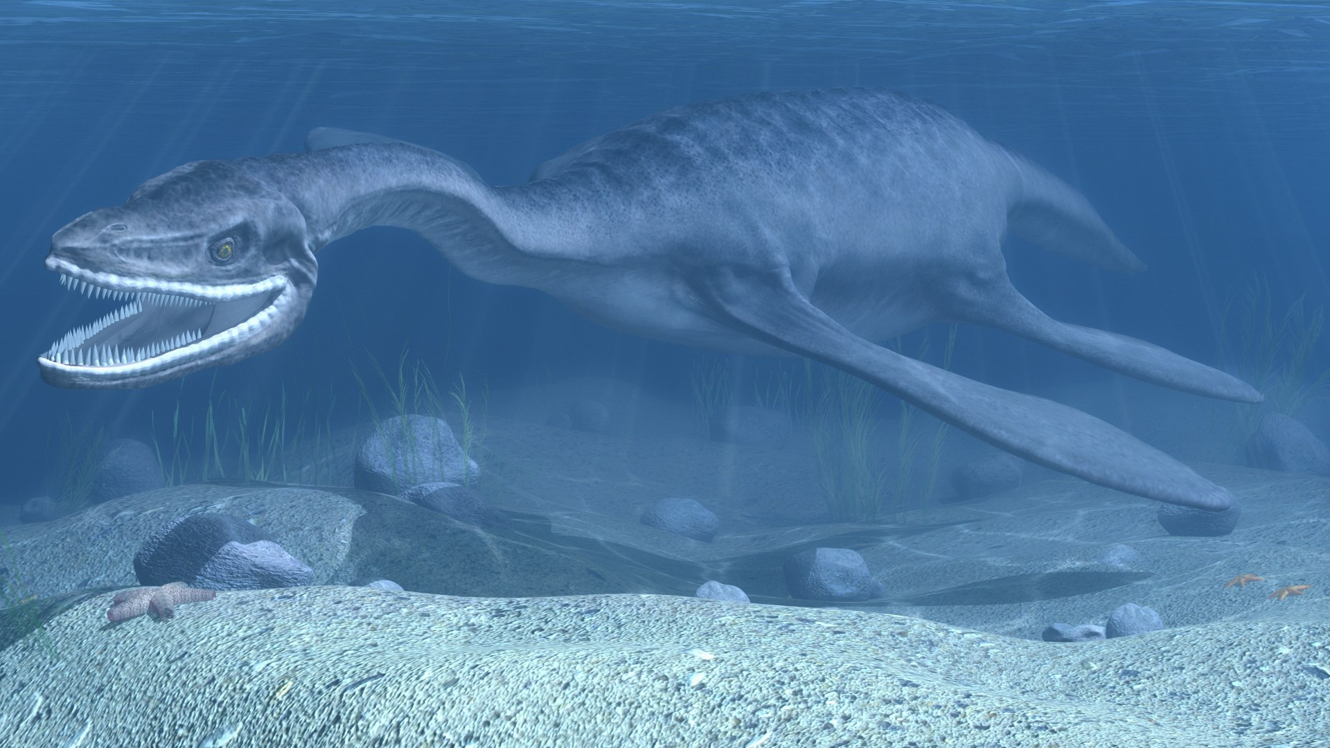 Динозавры морские Плезиозавр