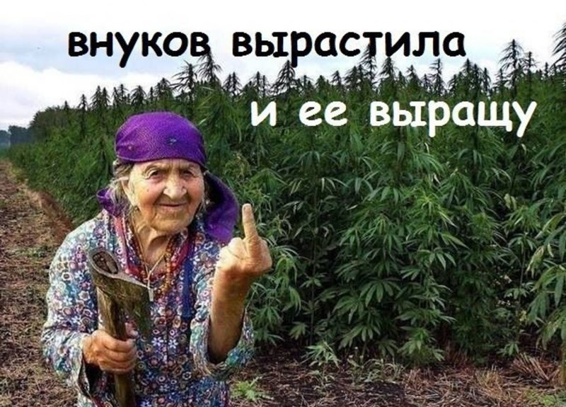 Довольная бабушка