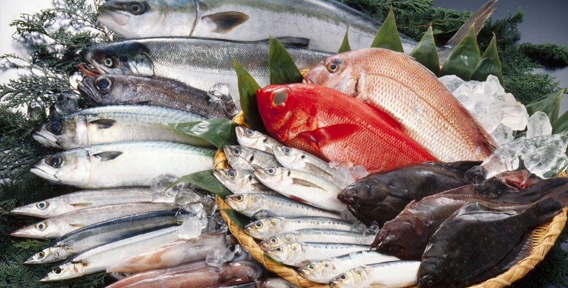 Морепродукты в воде