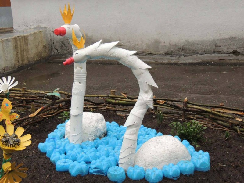 Лепка лебедь