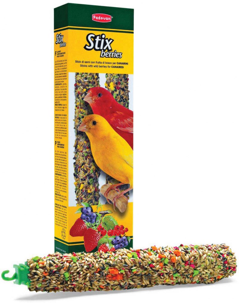 Лакомство для птиц Padovan Stix Berries для канареек ягодные