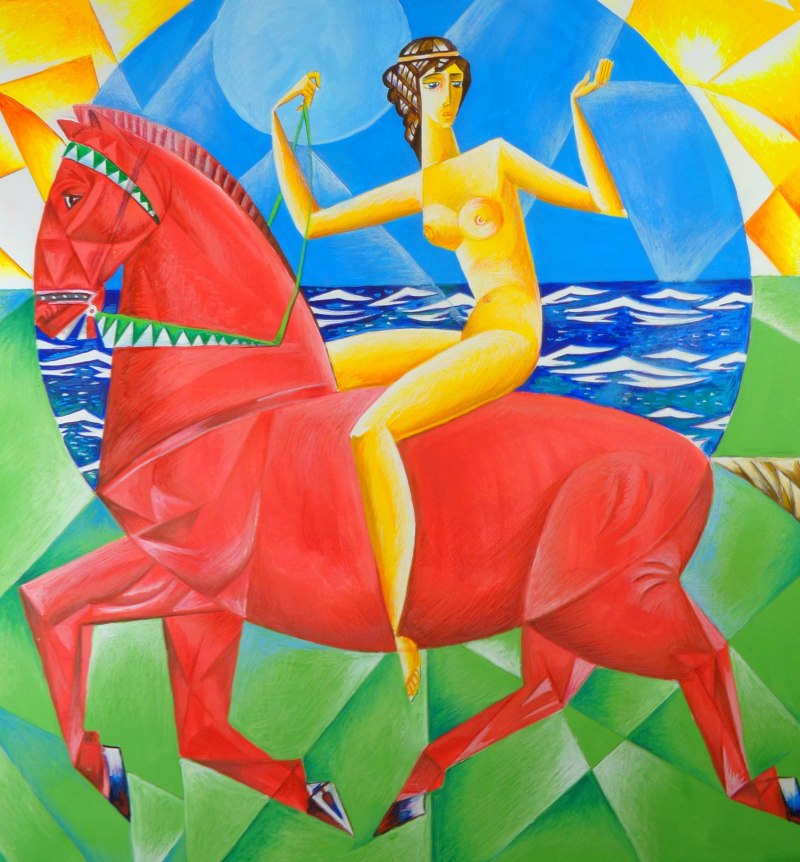 Красная лошадь