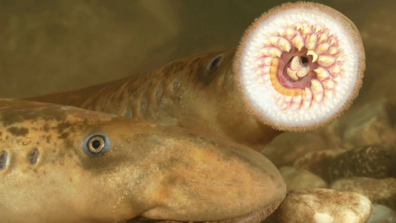 Вид морская минога( Petromyzon Marinus)