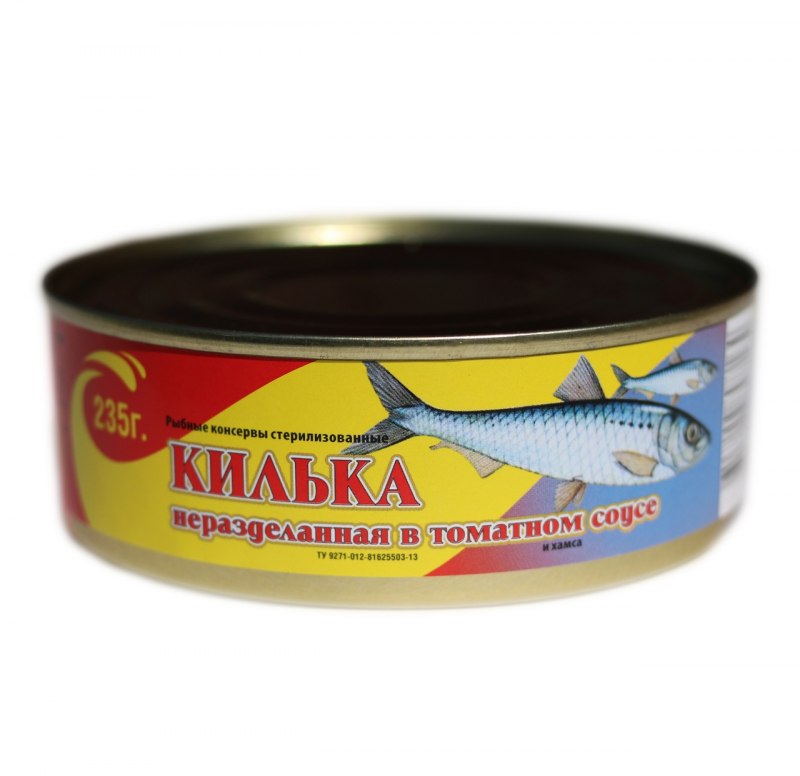 Килька Балтийская неразделанная в томатном соусе 240гр