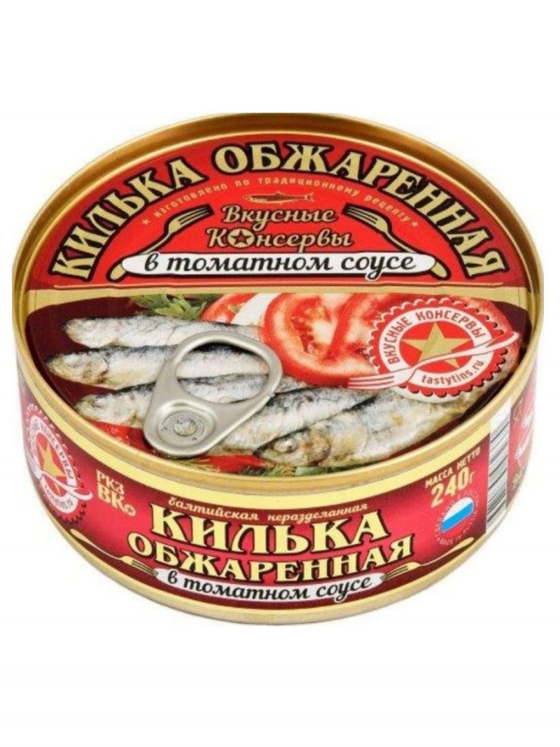 Морская держава килька Черноморская в томатном соусе 240 г