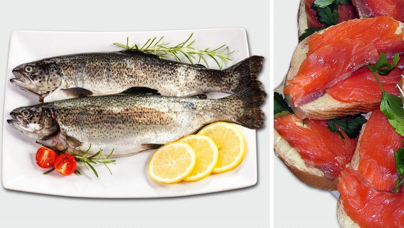 Форель цвет мяса