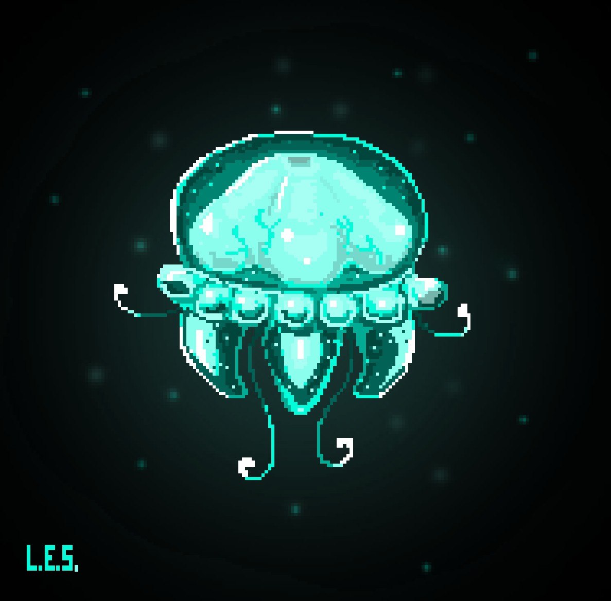 Медуза пиксель арт