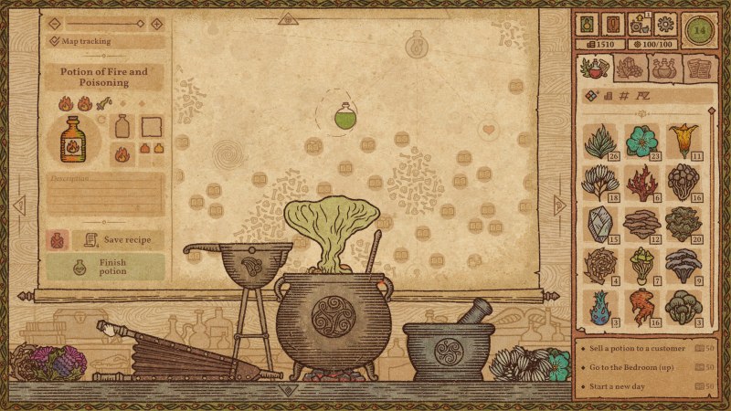 Алхимическая карта Potion Craft