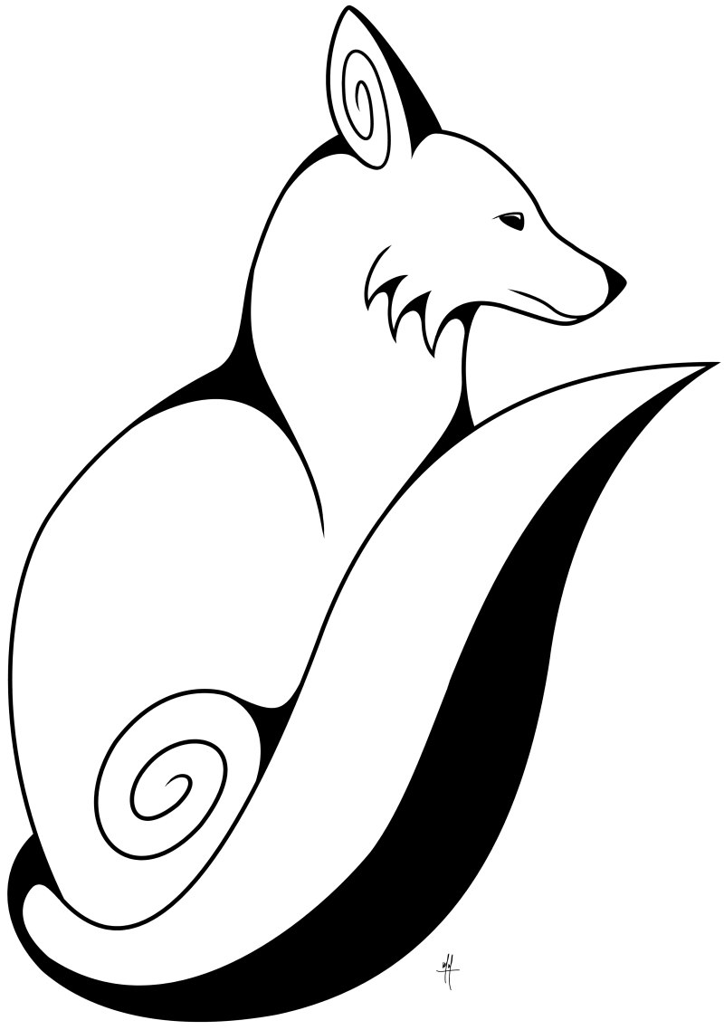 Стилизованная лиса