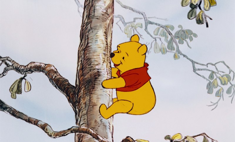Винни пух лезет на дерево