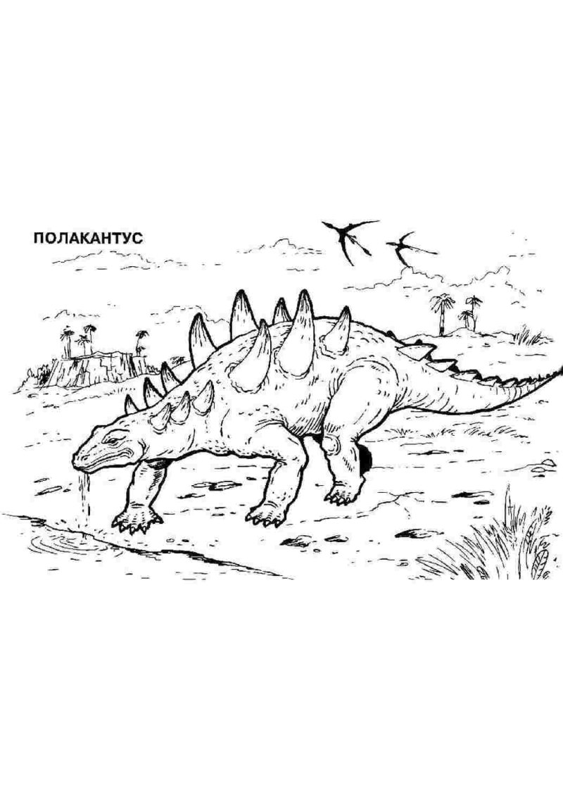 Раскраска динозавры Махаон