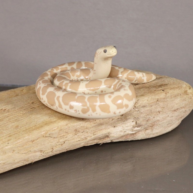 Leather boa Sand