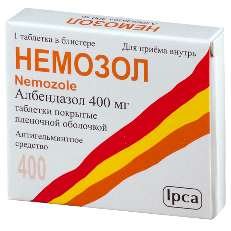 Таблетка от глистов немозол 400