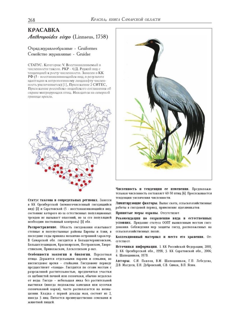 Представитель красной книги России в Самарской области