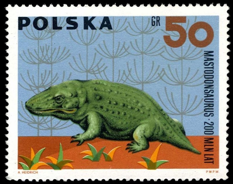 Марки динозавры Польша