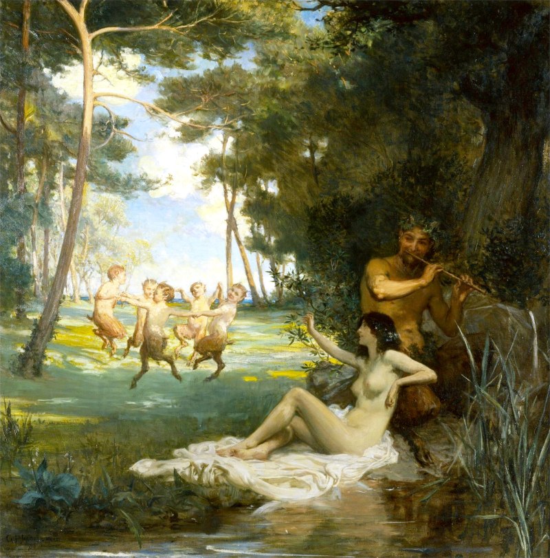 Никола Пуссен «нимфа и сатир» 1630