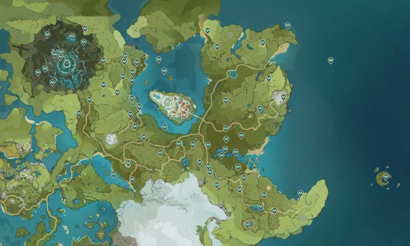 Карта странных хиличурлов Genshin Impact