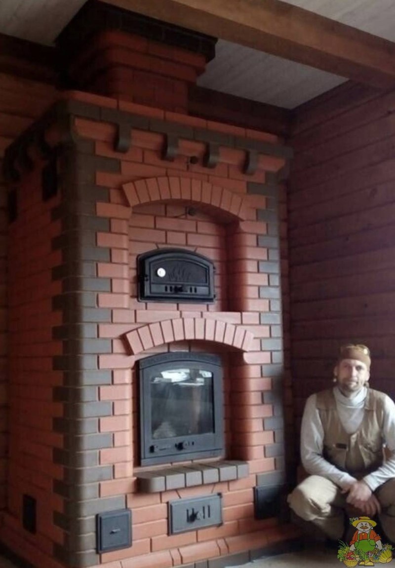 Кирпичная угловая печь Лоде