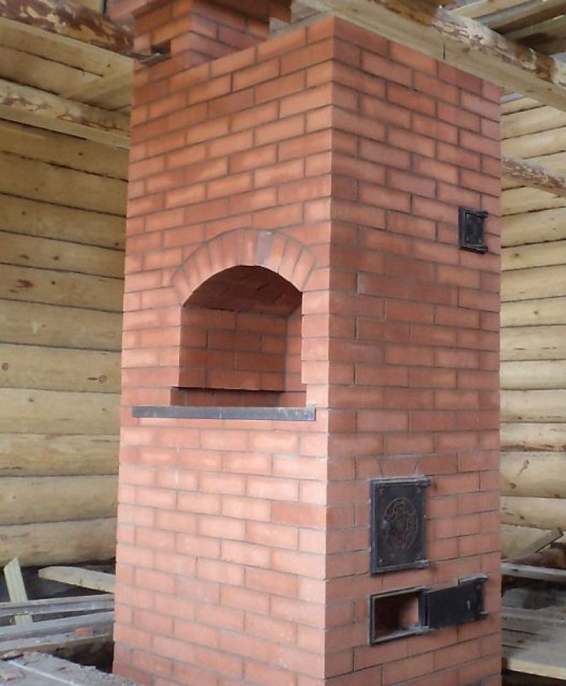 Кирпичная банная печь 1х1м
