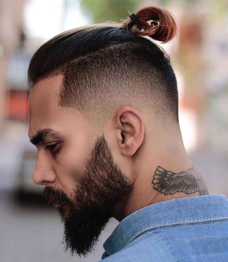 Андеркат man bun